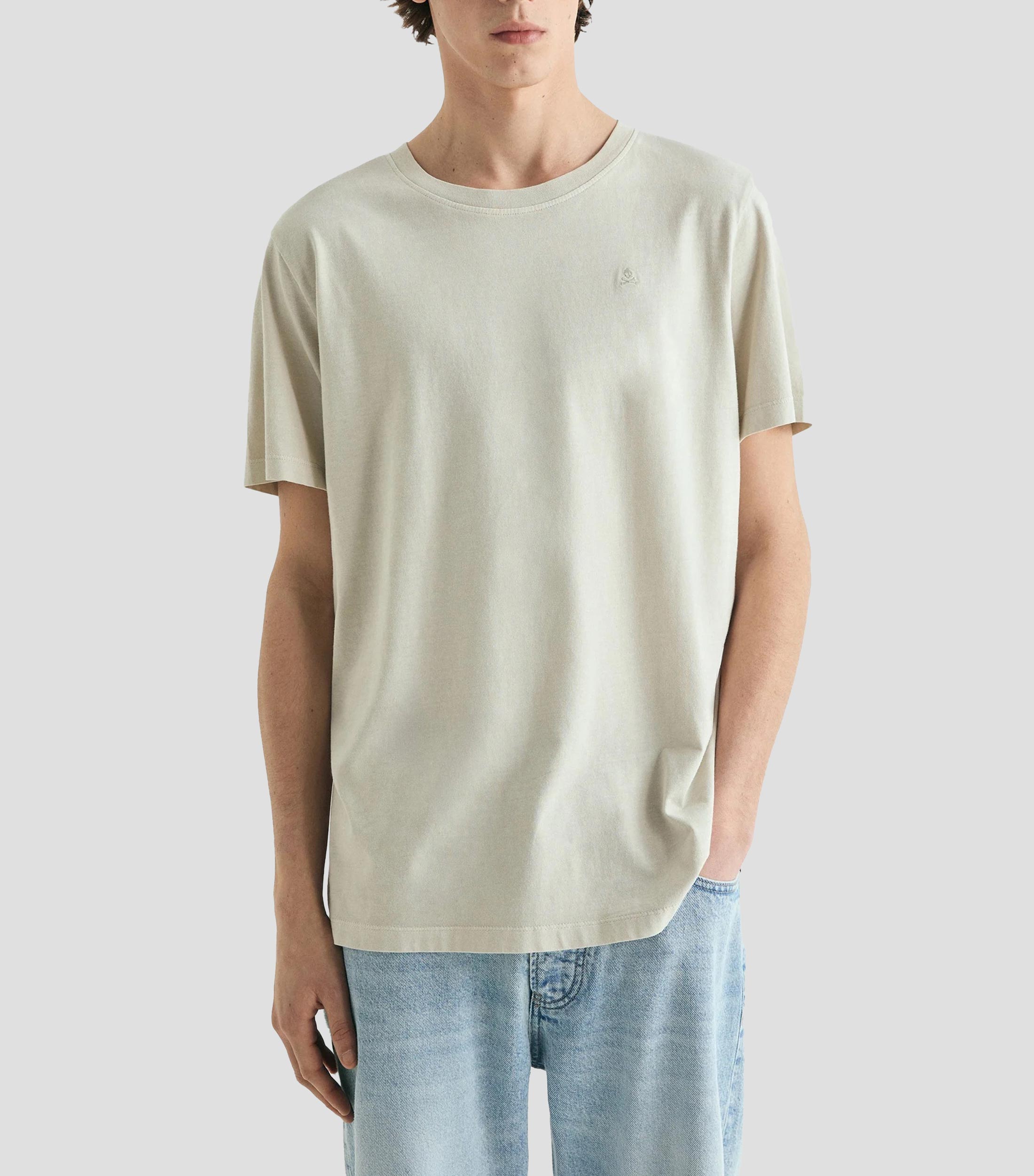 Playera cuello redondo manga corta lisa Hombre